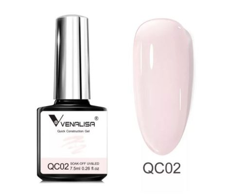 Venalisa Gyors Építő QC Gél Ecsetes - Light Pink - QC02 - 7.5 ml